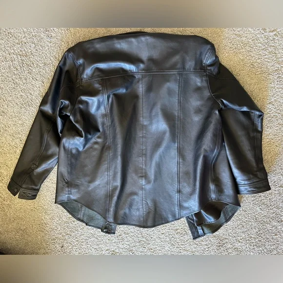 ODIN MFG X E-VILLE EMPIRE LEATHER RIDING SHIRT!!! EXCELLENT CONDITION!!! XXXL